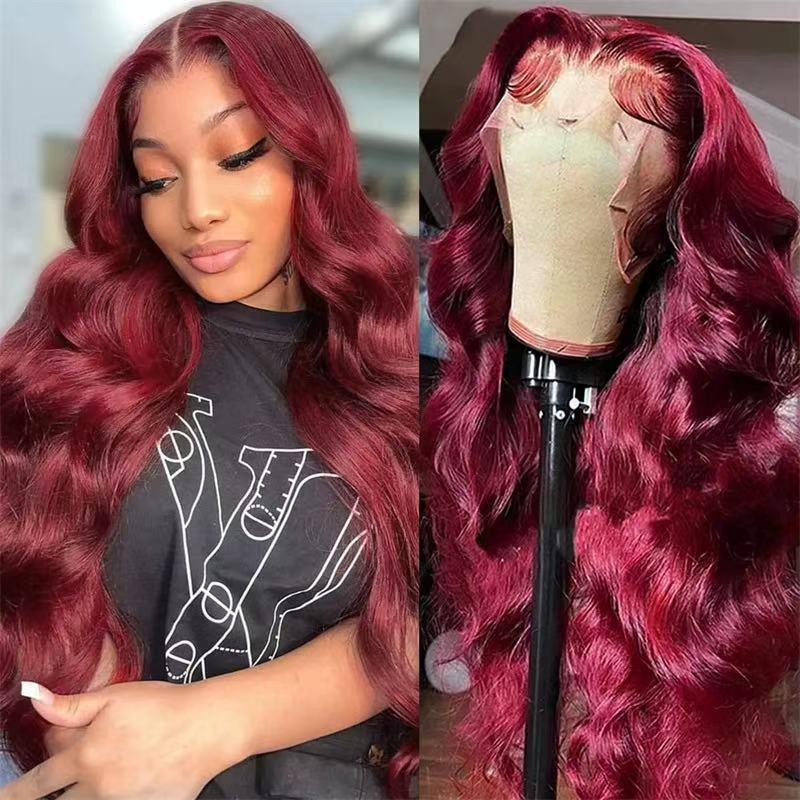Piano Color Wig Front Lace Big Wave Curly Wig